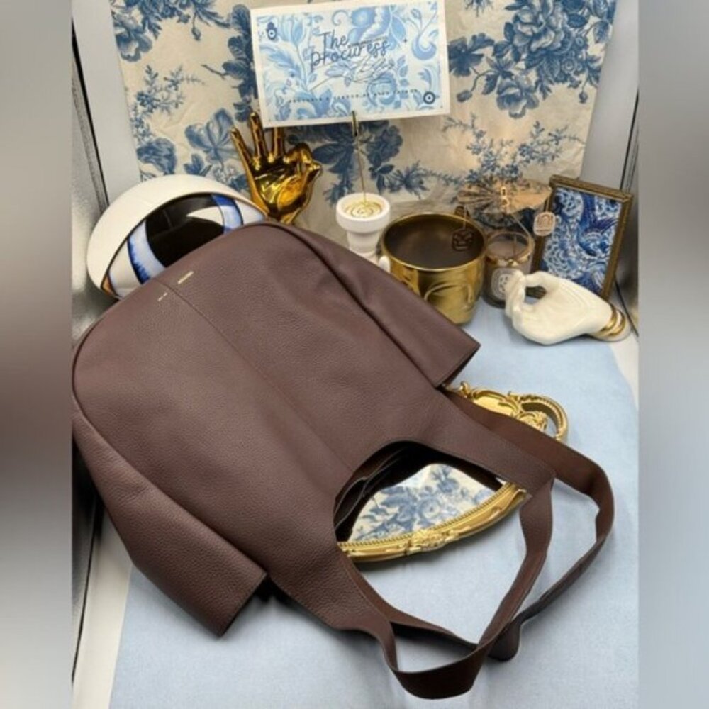 🆕 OROTON 🧿 NWOT Emilia Tote Bag, Bear Brown Leather - Picture 14 of 15